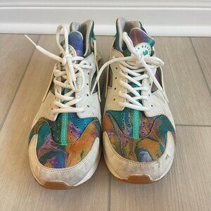 Nike Air Huarache Run Print Alternate Galaxy Running Shoe Sneakers Size 9.5 Mens